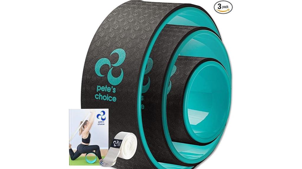 set of three yoga wheels