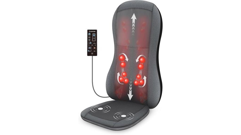 shiatsu back massager with heat