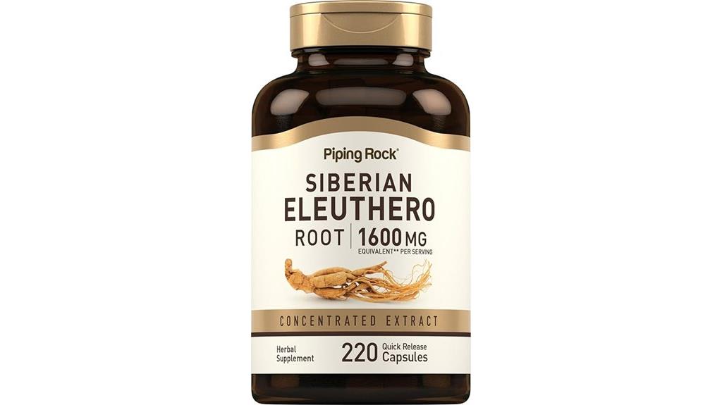 siberian eleuthero root capsules