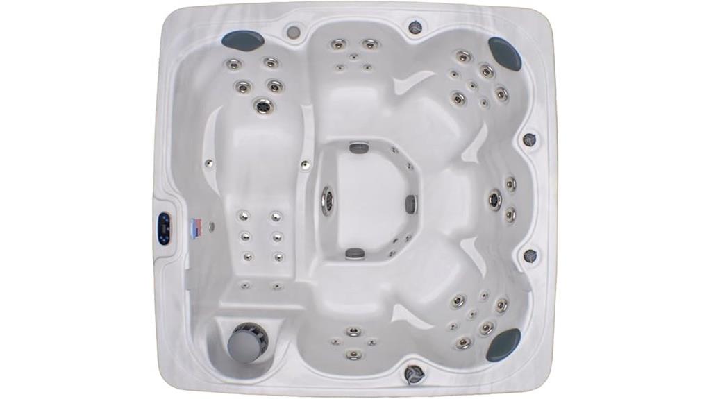 six person hot tub