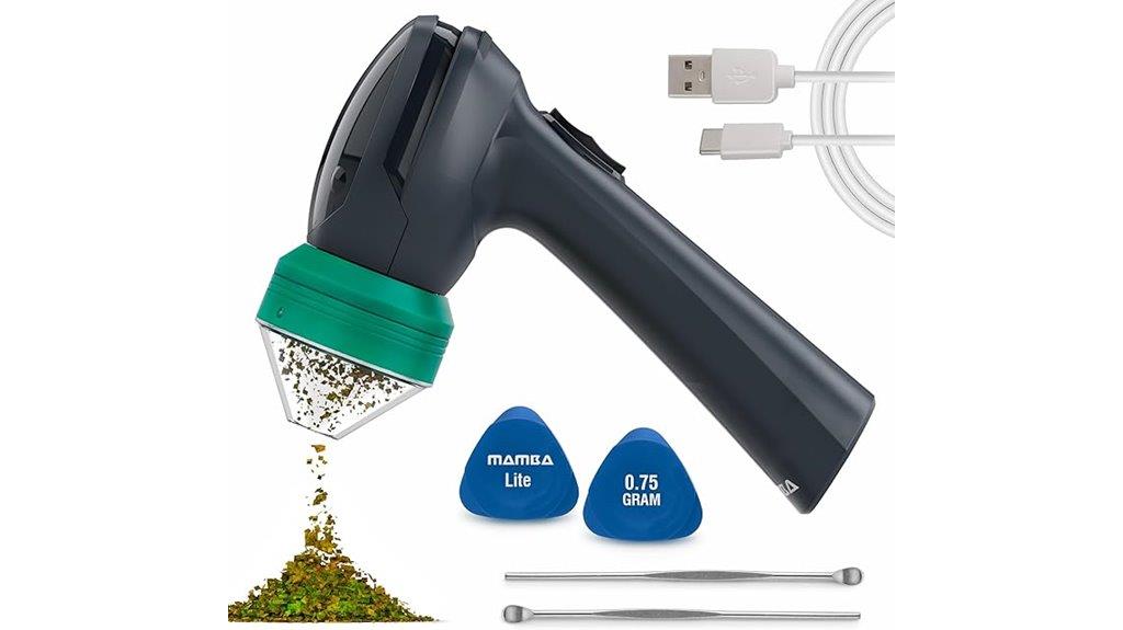 small green electric grinder