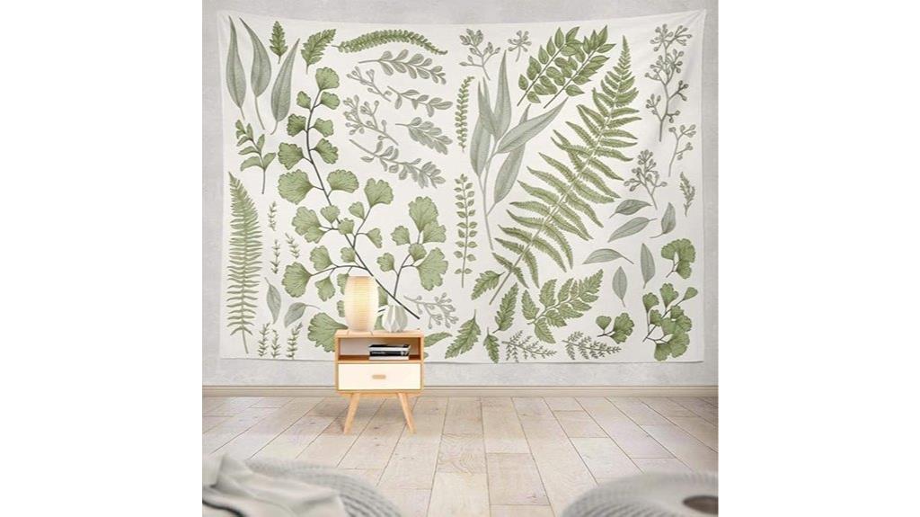 spring green floral tapestry