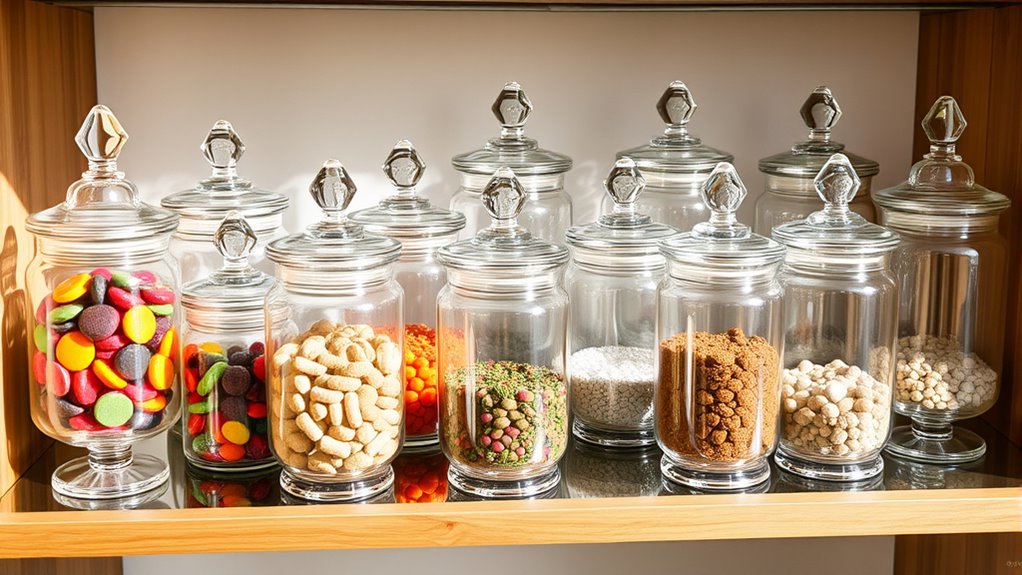 stylish large glass jars