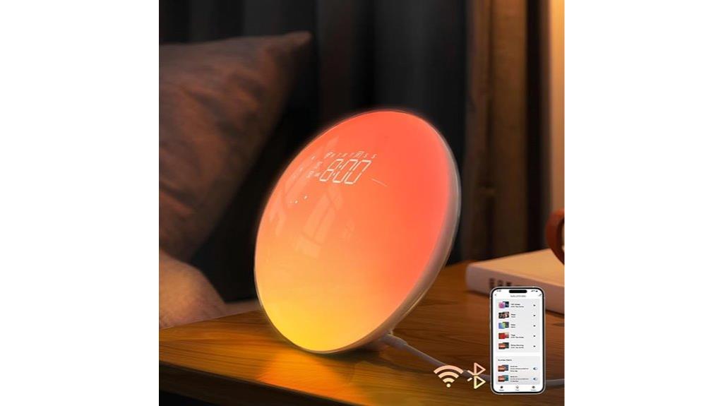sunrise alarm with bluetooth