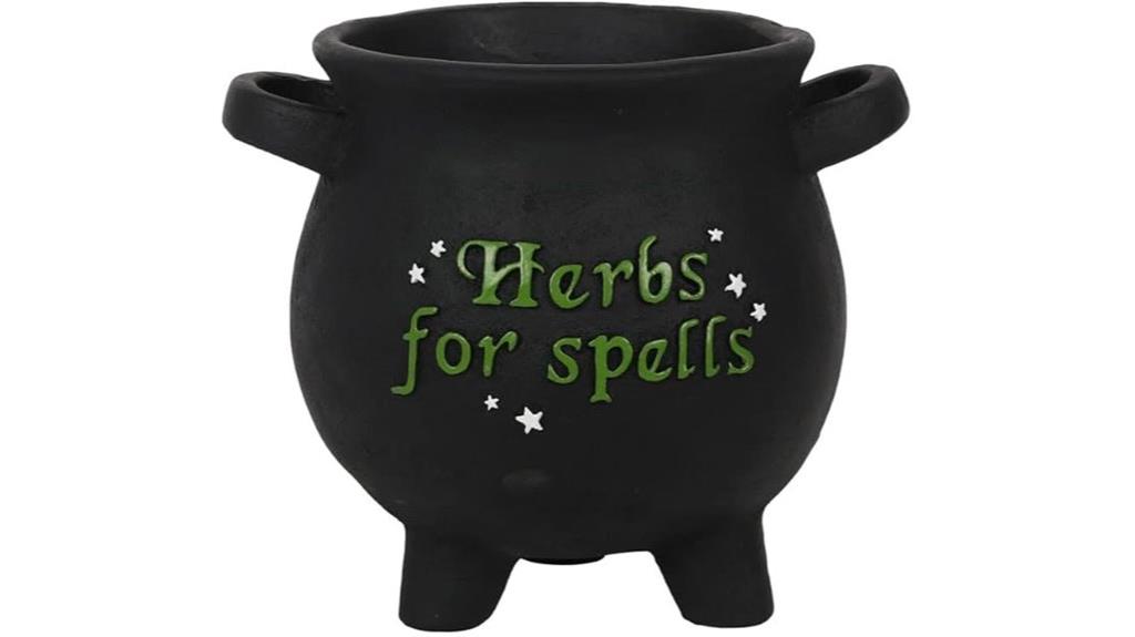 terracotta herb cauldron planter