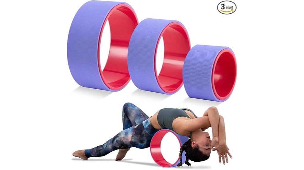 three piece yoga wheel set