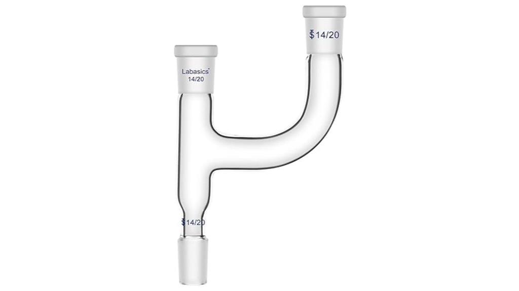 three way borosilicate adapter