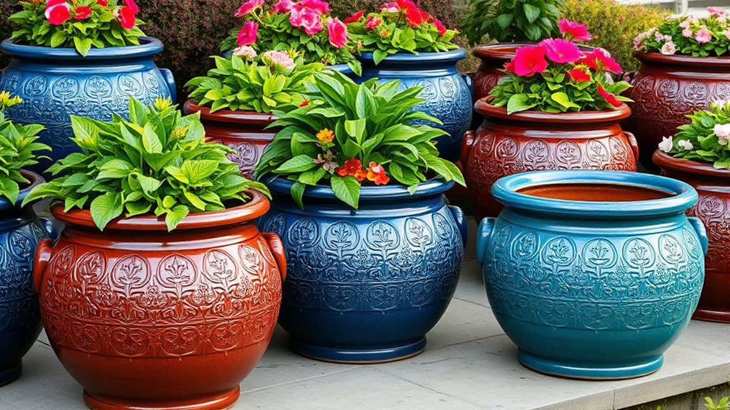 top large ceramic garden planters