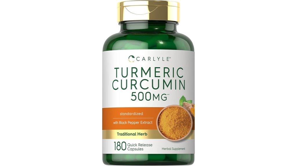 turmeric curcumin 500mg capsules
