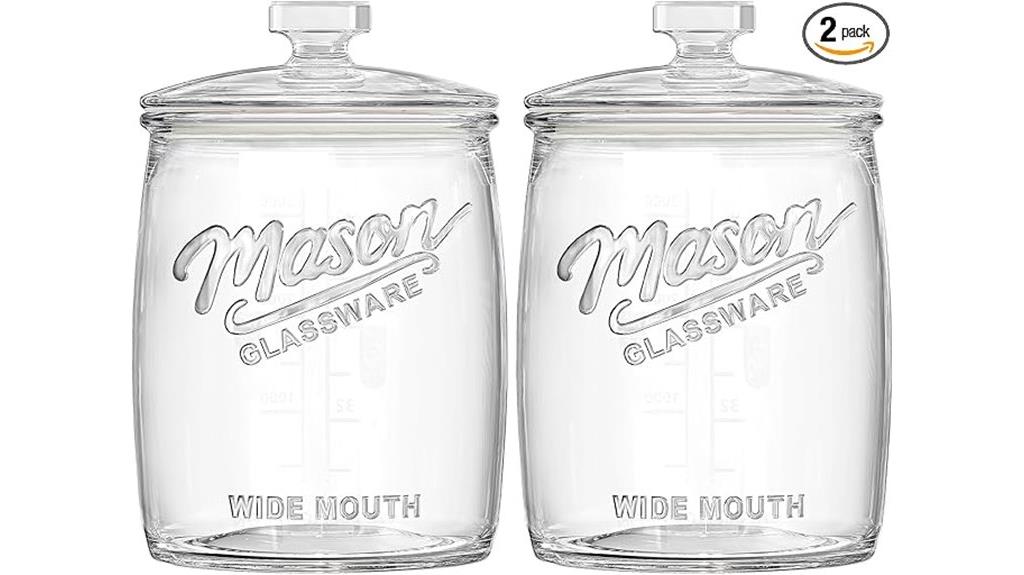 two glass cookie jars