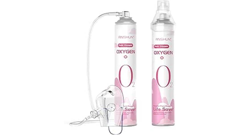 two oxygen canisters pack