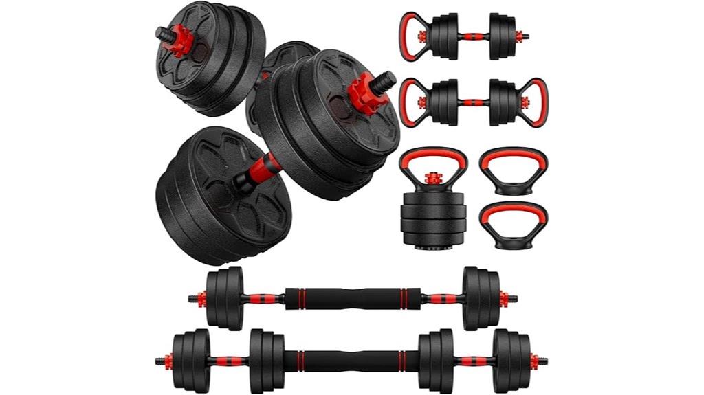 variable weight adjustable dumbbells