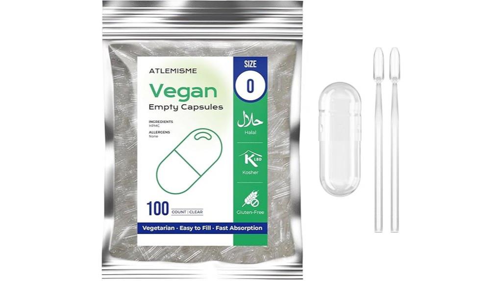 vegan capsules size 0