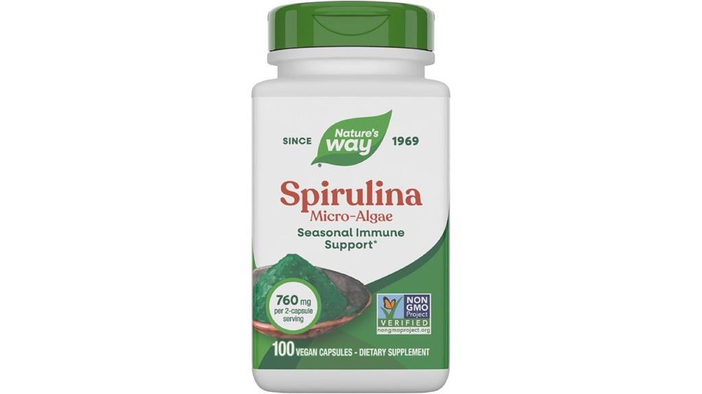 vegan spirulina micro algae capsules