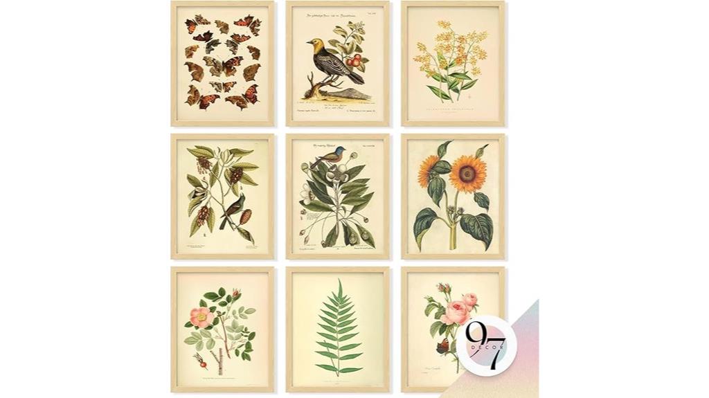 vintage botanical wall art