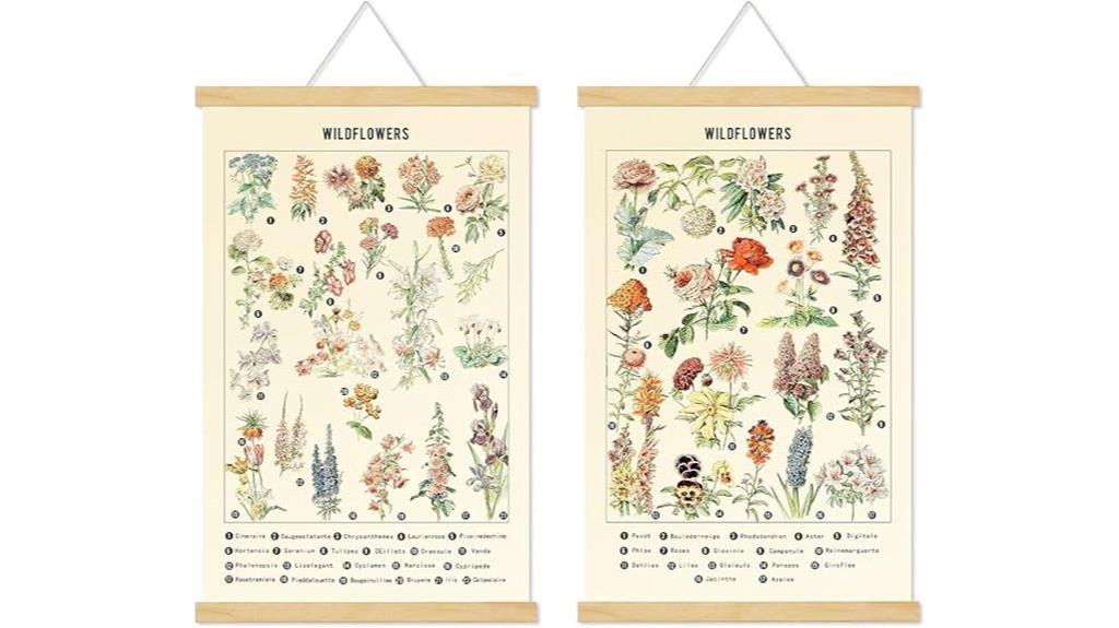 vintage flower wall art