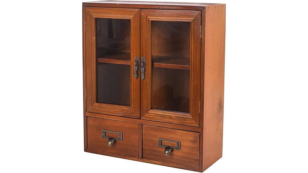 vintage pine cabinet with doors