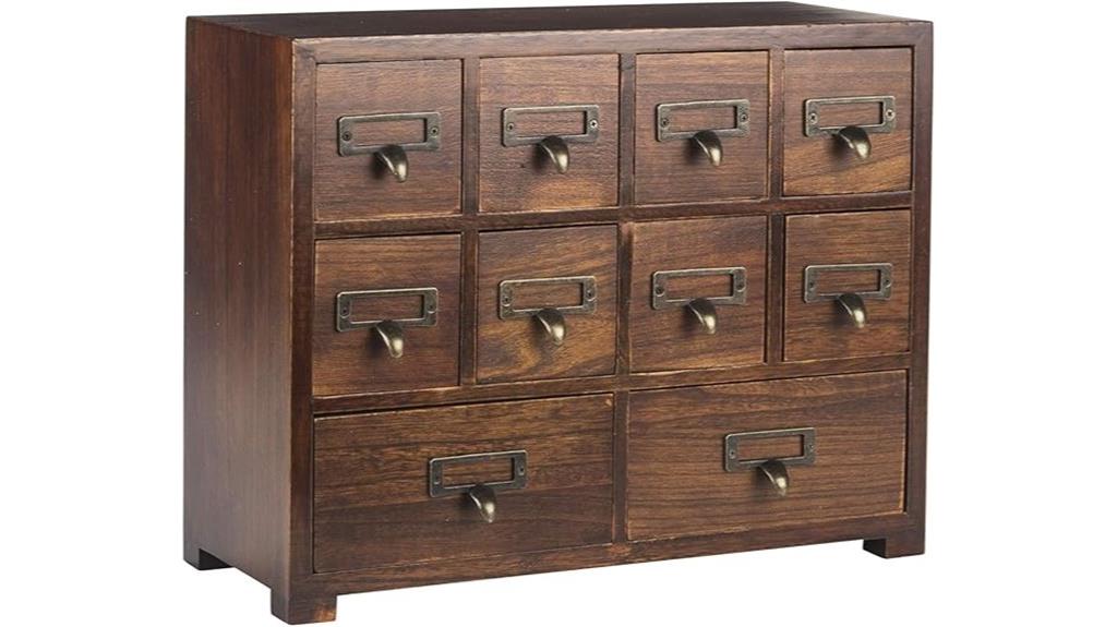 vintage solid wood organizer