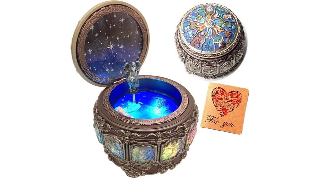 vintage zodiac music box