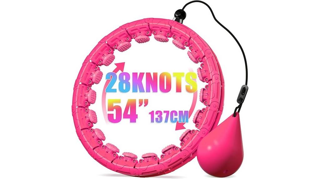 weighted fitness hoop with knots