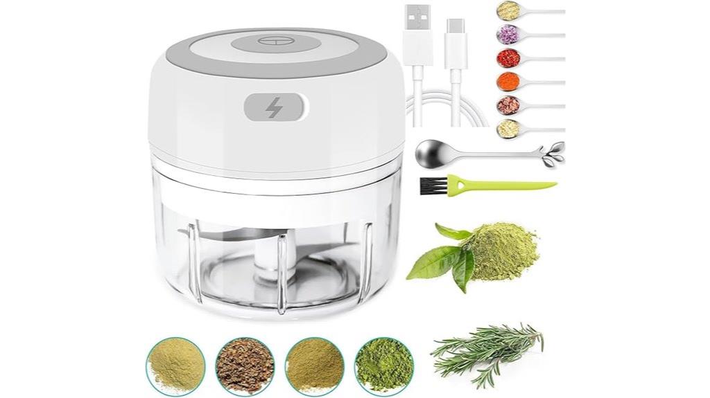 white electric grinder set