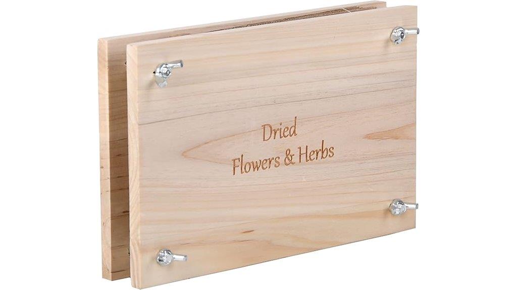 wooden flower and herb press