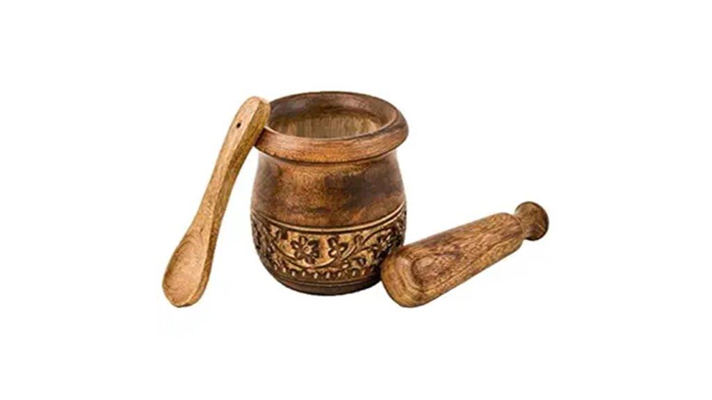 wooden herb spice grinder