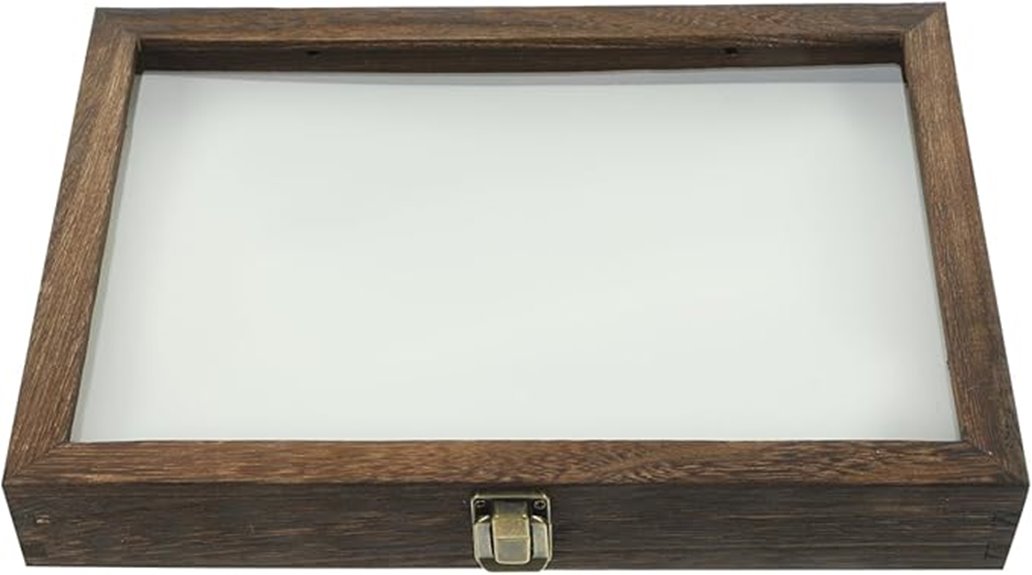 wooden specimen display case