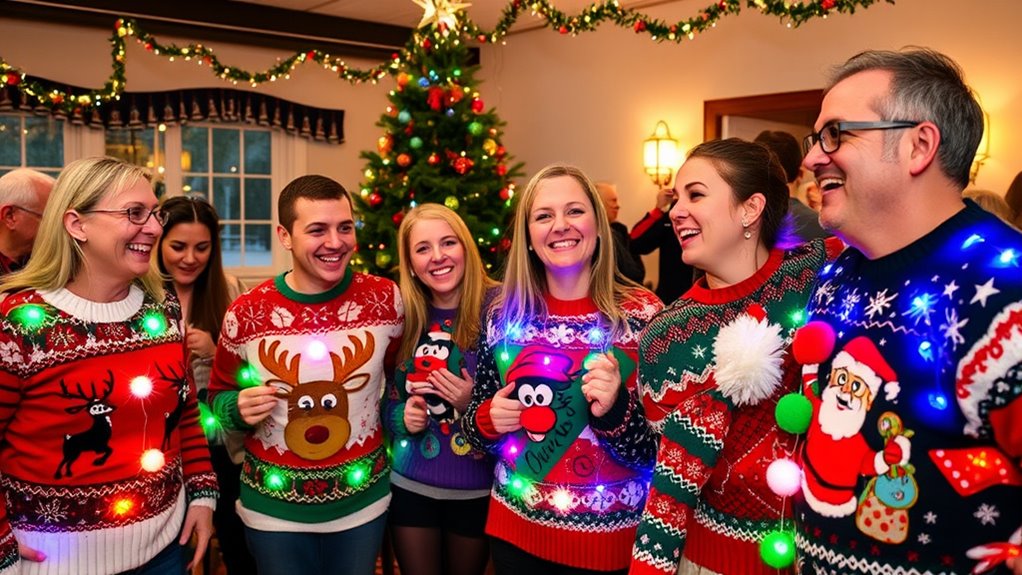 bold humorous holiday sweater