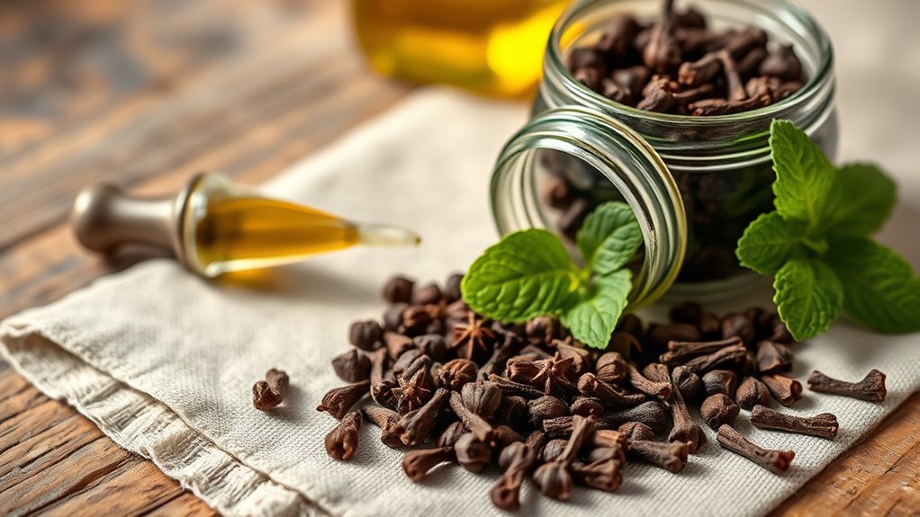 clove oil numbs pain