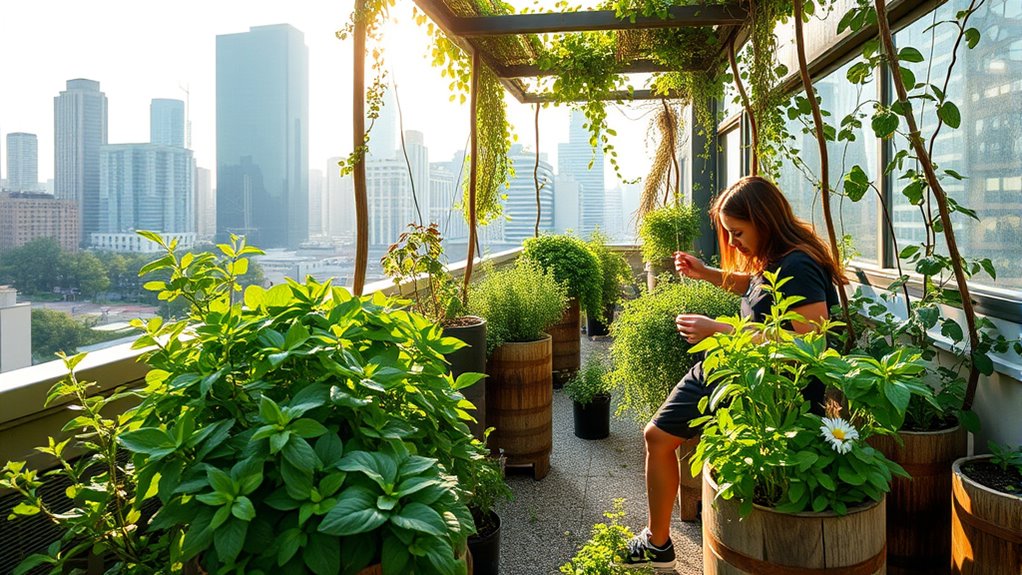 eco friendly urban herb gardening