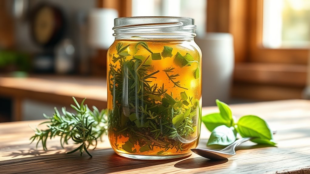 enhance meals with herbal vinegar