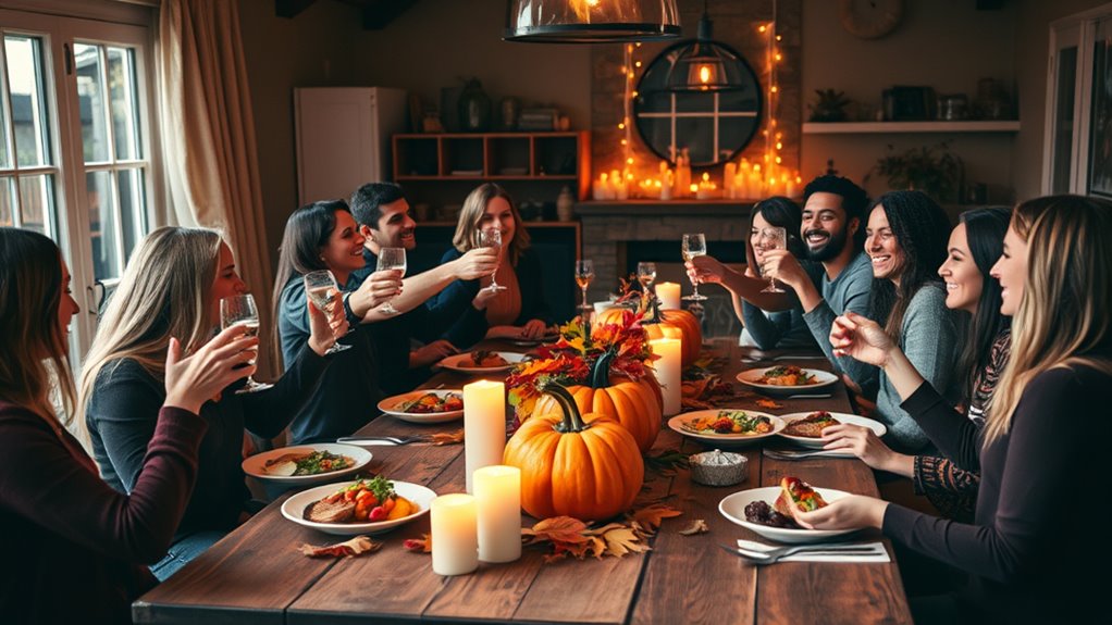 friendsgiving gratitude potluck celebration