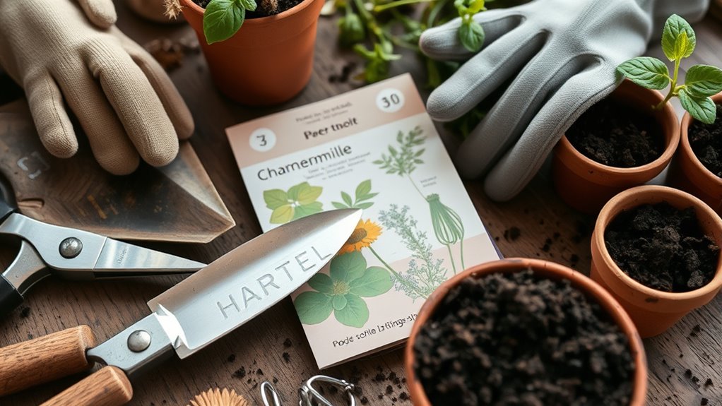 gather tools seeds and soil