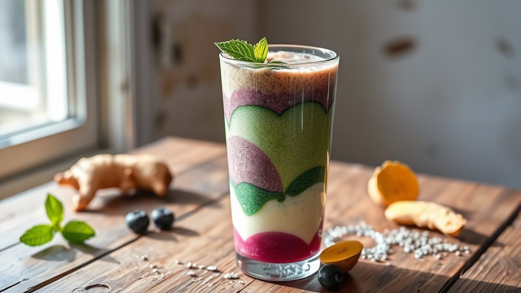 herbal anti inflammatory smoothie assembly