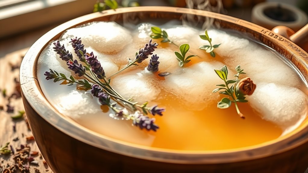 herbs soak relax heal