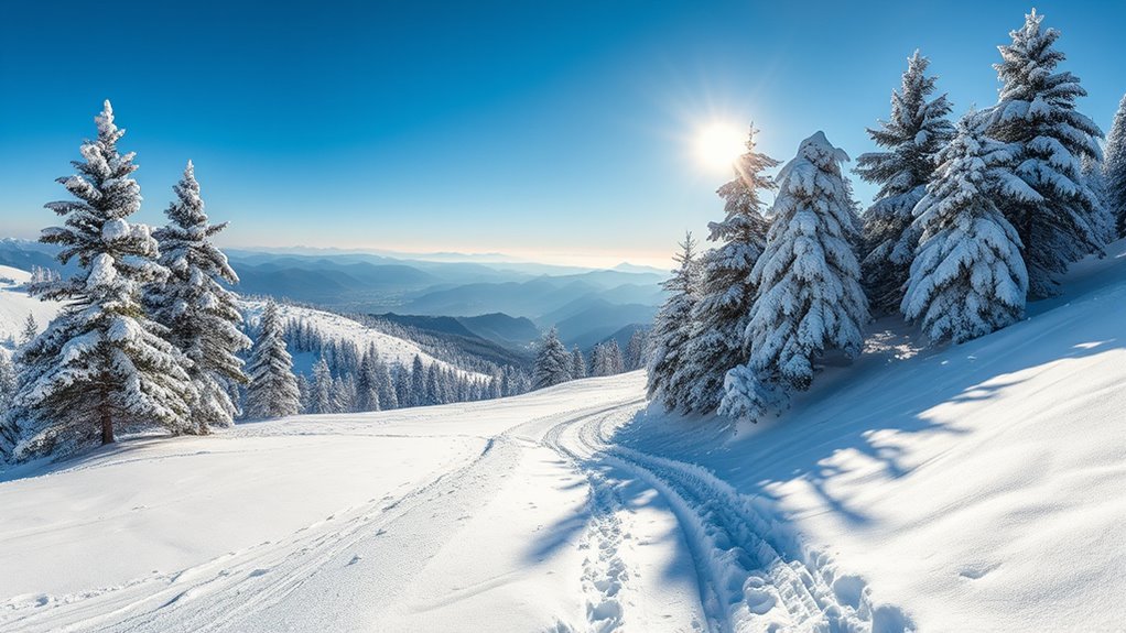 winter travel snow scenes