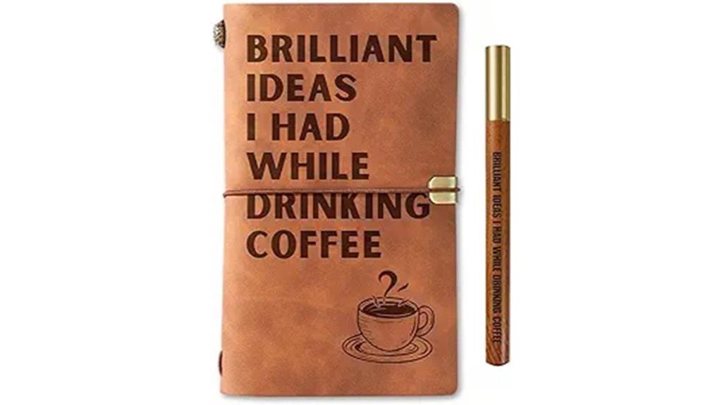 leather coffee journal