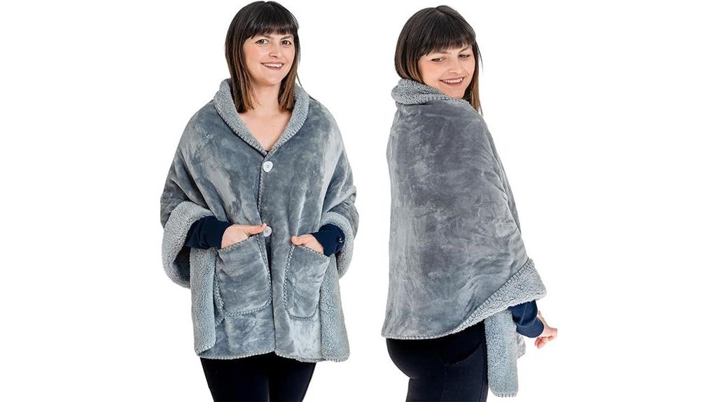 silver grey double layer blanket