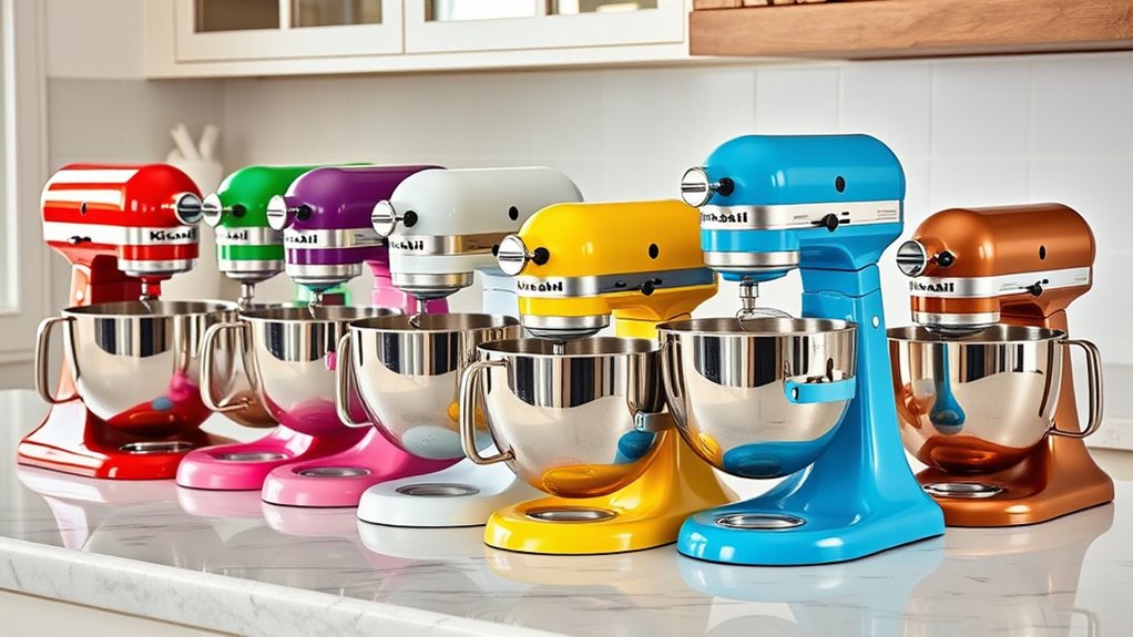 top colorful kitchenaid mixers