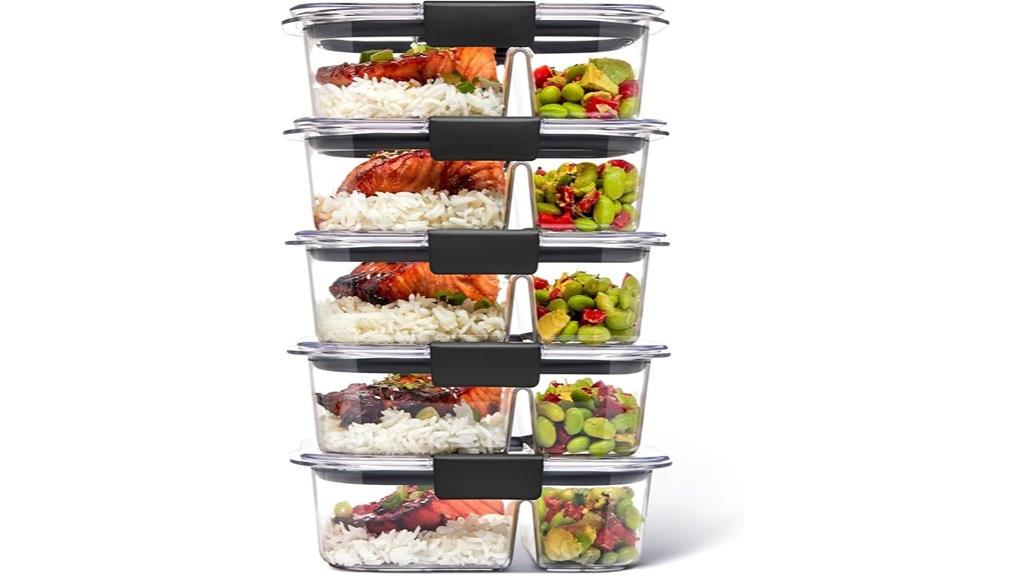 transparent dual compartment containers