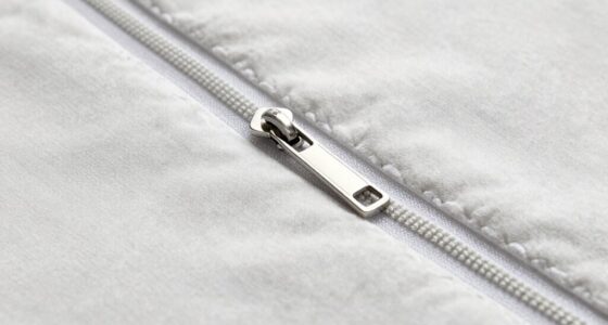 fabric and zipper details
